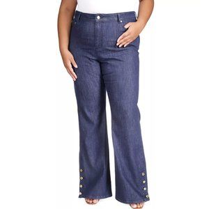 MICHAEL MICHAEL KORS Plus Size Selma Button-Hem Jeans 24W